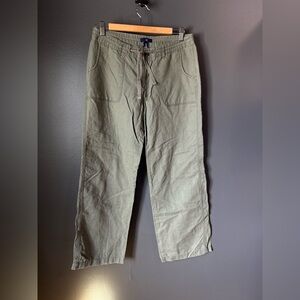 GAP Women’s Sage Olive Green Linen Pants Sz. 4